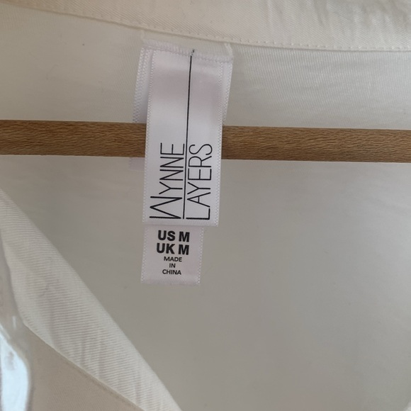 Wynne Layers sz M unstructured cream blouse NWOT - Picture 3 of 6